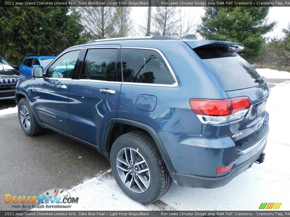 2021 Jeep Grand Cherokee Limited 4x4 Slate Blue Pearl / Light Frost Beige/Black Photo #8