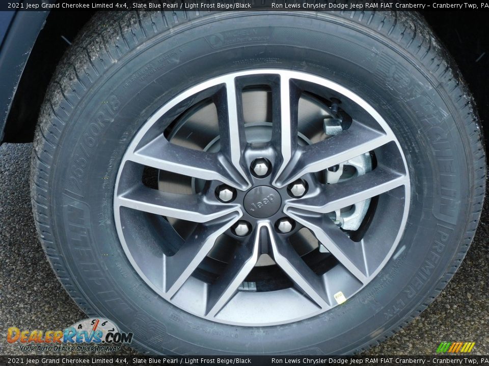 2021 Jeep Grand Cherokee Limited 4x4 Slate Blue Pearl / Light Frost Beige/Black Photo #10
