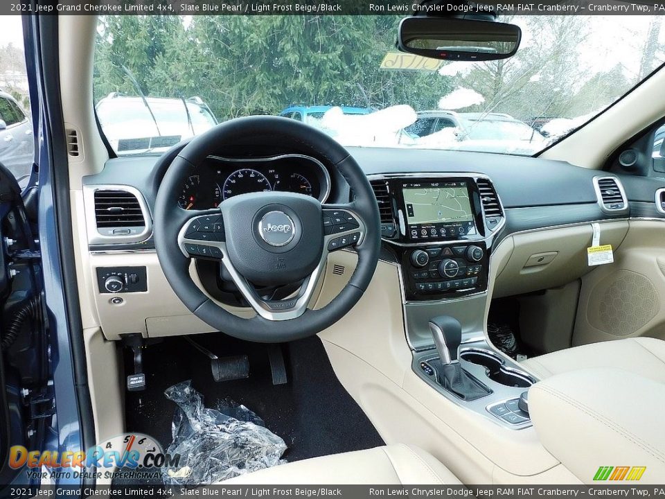 2021 Jeep Grand Cherokee Limited 4x4 Slate Blue Pearl / Light Frost Beige/Black Photo #13
