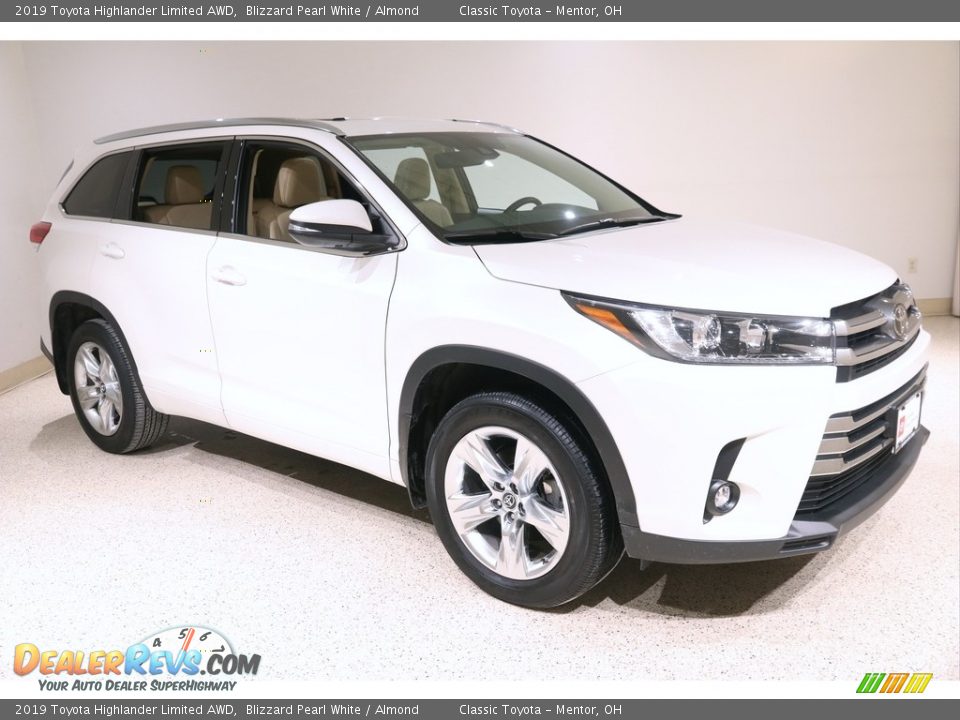 2019 Toyota Highlander Limited AWD Blizzard Pearl White / Almond Photo #1