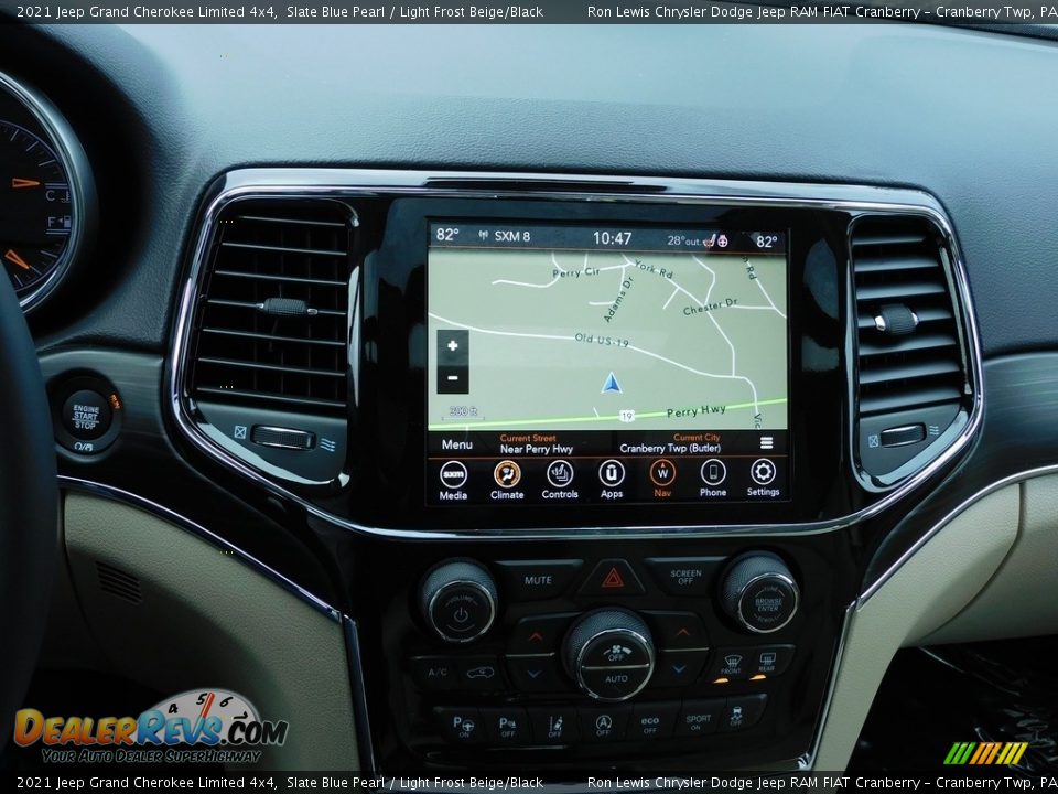 2021 Jeep Grand Cherokee Limited 4x4 Slate Blue Pearl / Light Frost Beige/Black Photo #16