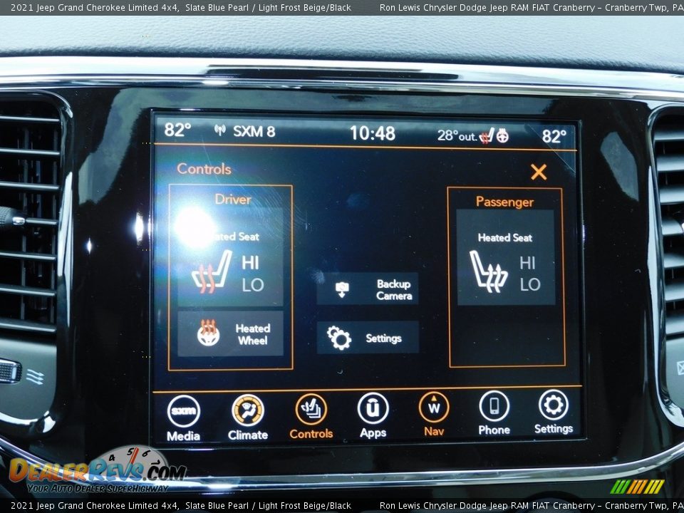2021 Jeep Grand Cherokee Limited 4x4 Slate Blue Pearl / Light Frost Beige/Black Photo #17