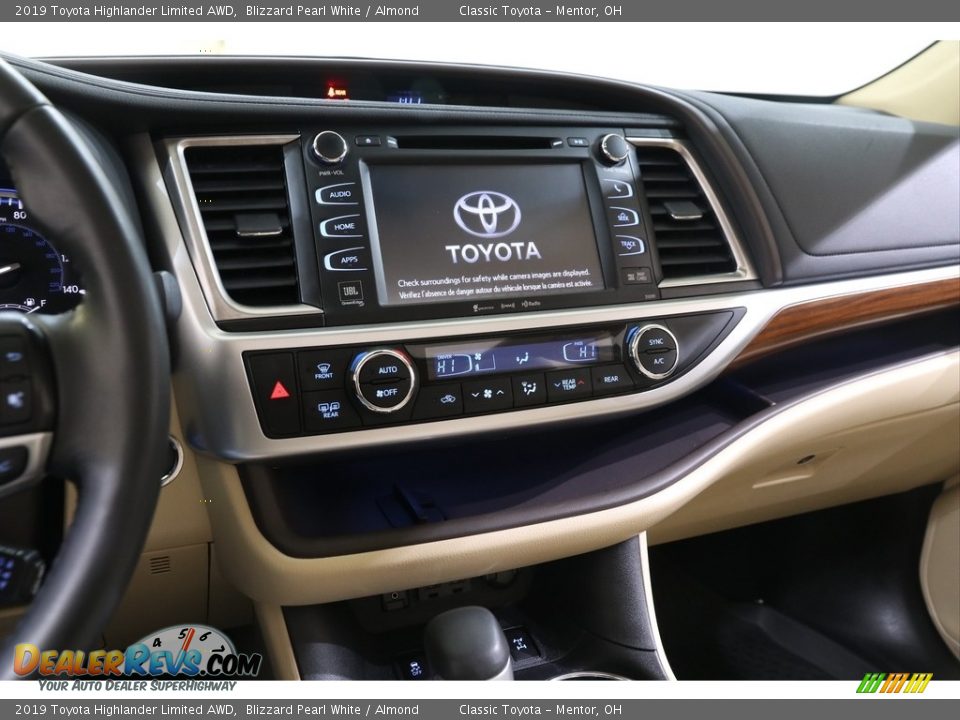 2019 Toyota Highlander Limited AWD Blizzard Pearl White / Almond Photo #9