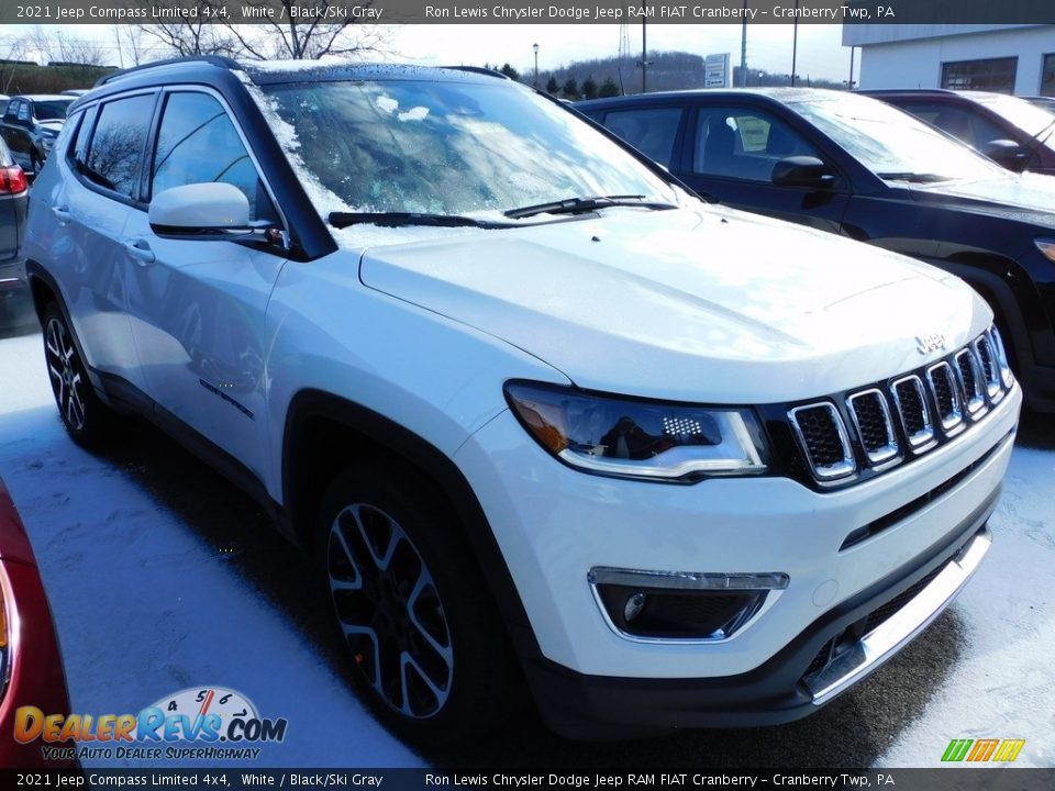 2021 Jeep Compass Limited 4x4 White / Black/Ski Gray Photo #3