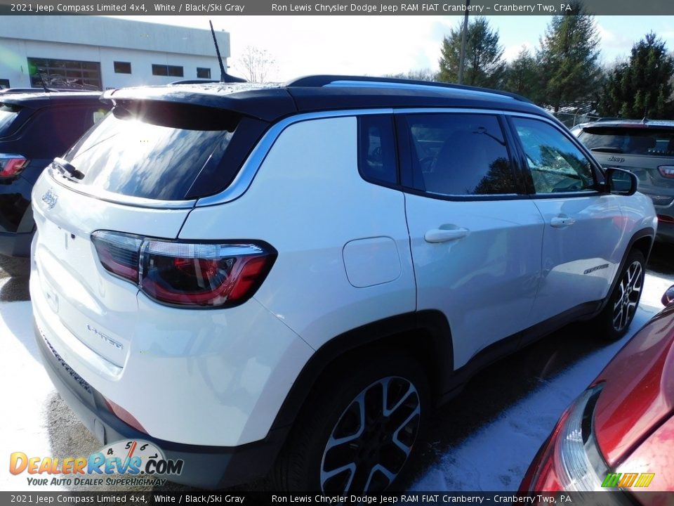 2021 Jeep Compass Limited 4x4 White / Black/Ski Gray Photo #4