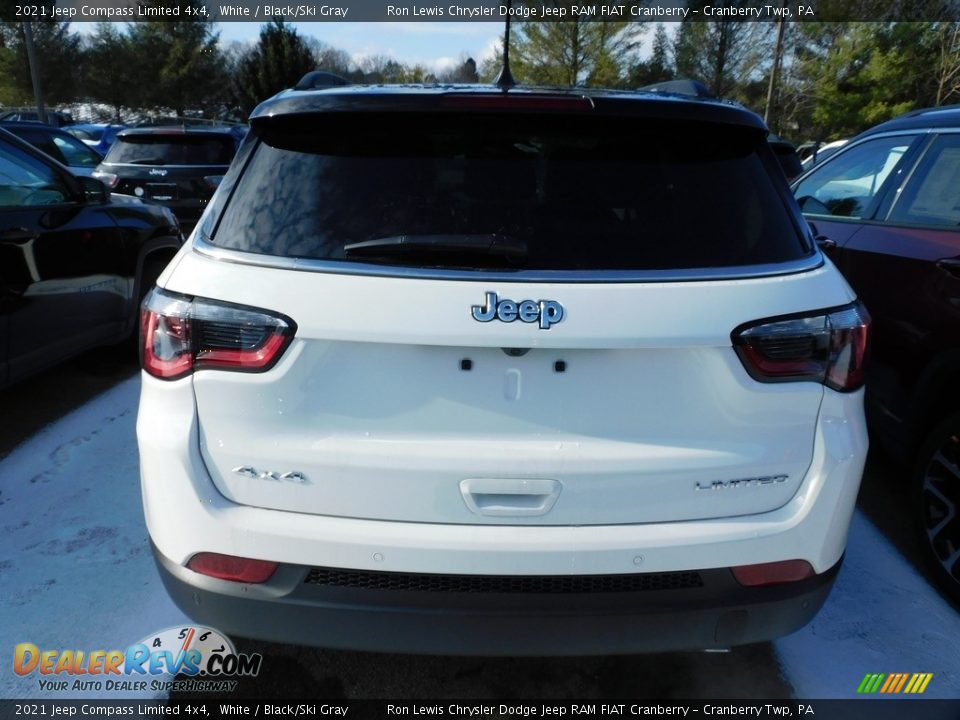 2021 Jeep Compass Limited 4x4 White / Black/Ski Gray Photo #5