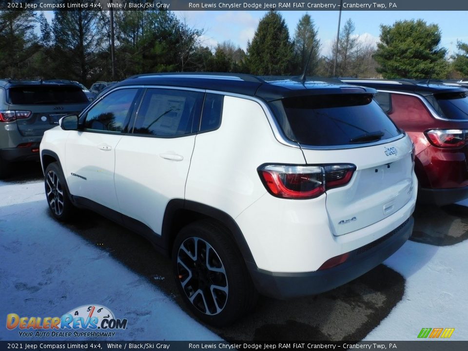 2021 Jeep Compass Limited 4x4 White / Black/Ski Gray Photo #7