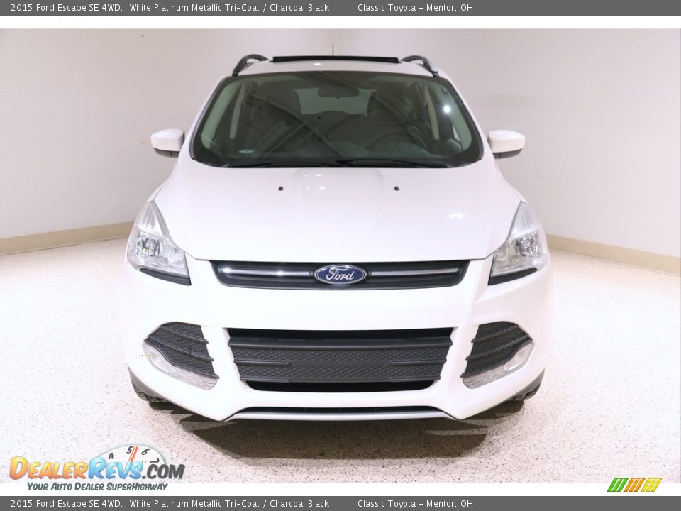 2015 Ford Escape SE 4WD White Platinum Metallic Tri-Coat / Charcoal Black Photo #2