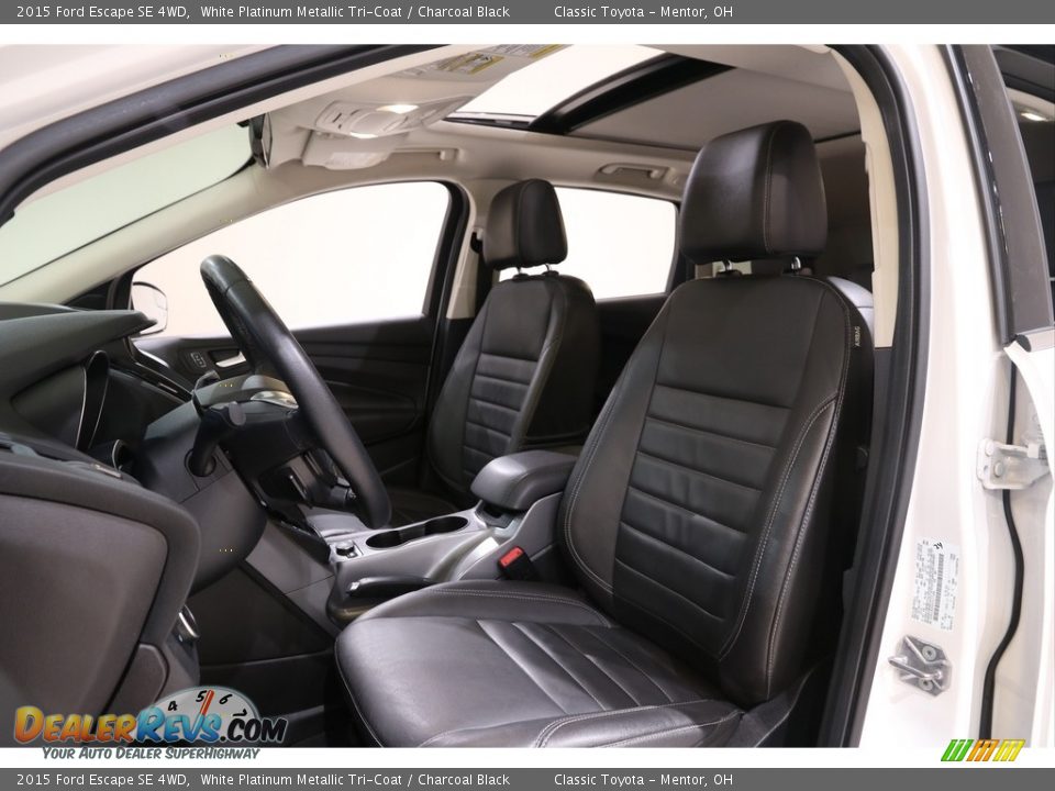 2015 Ford Escape SE 4WD White Platinum Metallic Tri-Coat / Charcoal Black Photo #6