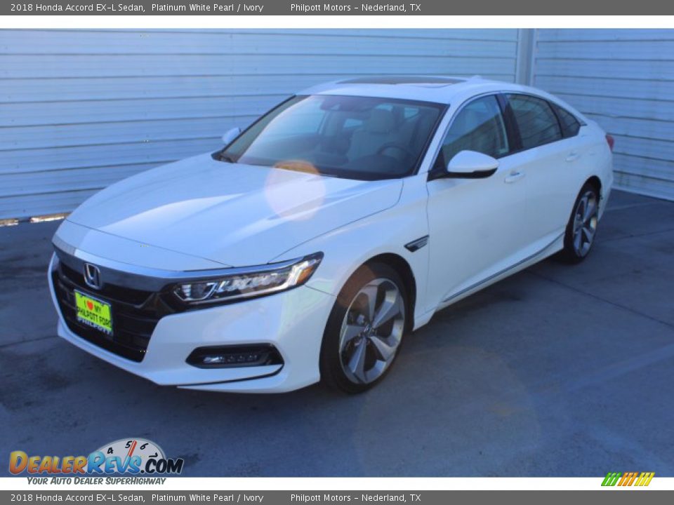 2018 Honda Accord EX-L Sedan Platinum White Pearl / Ivory Photo #4