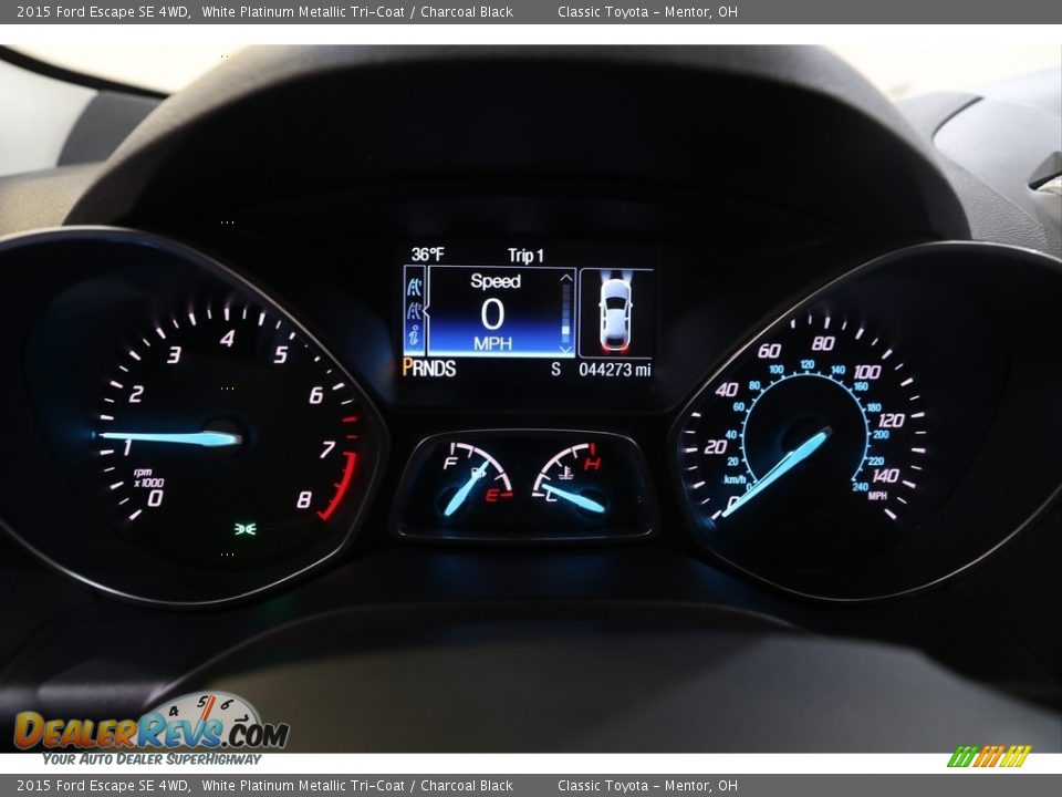 2015 Ford Escape SE 4WD White Platinum Metallic Tri-Coat / Charcoal Black Photo #8