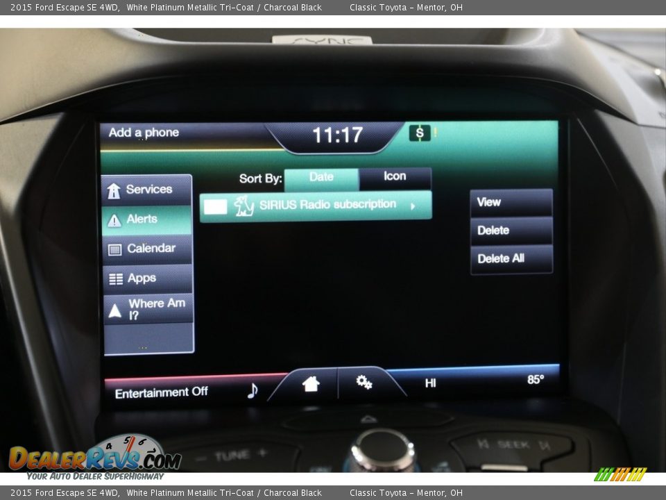 2015 Ford Escape SE 4WD White Platinum Metallic Tri-Coat / Charcoal Black Photo #11