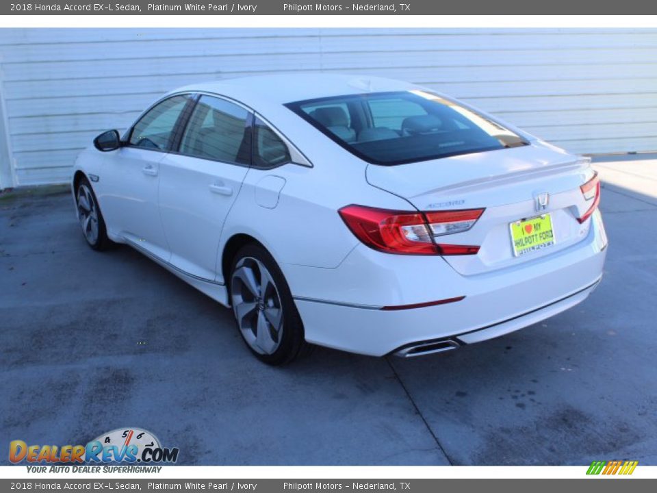 2018 Honda Accord EX-L Sedan Platinum White Pearl / Ivory Photo #7