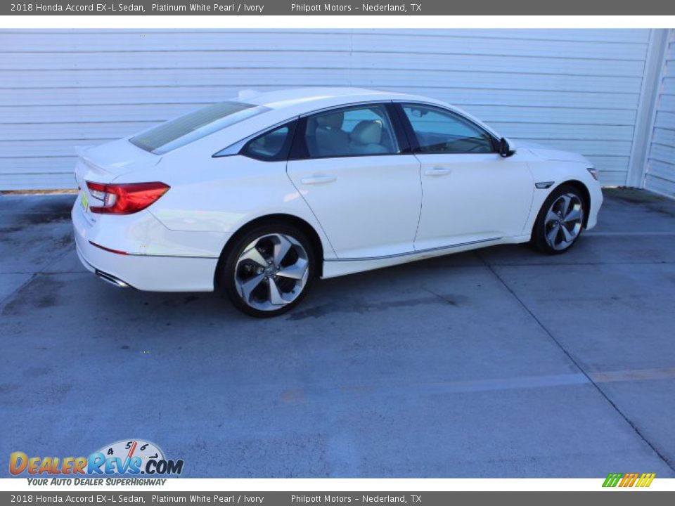 2018 Honda Accord EX-L Sedan Platinum White Pearl / Ivory Photo #10
