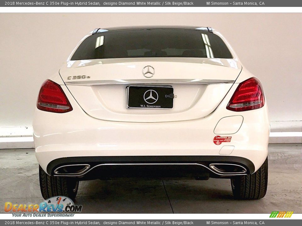 2018 Mercedes-Benz C 350e Plug-in Hybrid Sedan designo Diamond White Metallic / Silk Beige/Black Photo #3