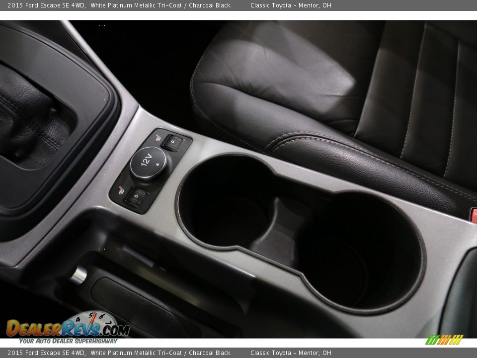 2015 Ford Escape SE 4WD White Platinum Metallic Tri-Coat / Charcoal Black Photo #17