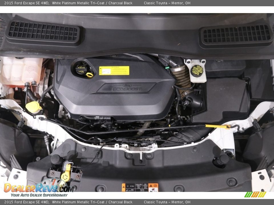 2015 Ford Escape SE 4WD White Platinum Metallic Tri-Coat / Charcoal Black Photo #22