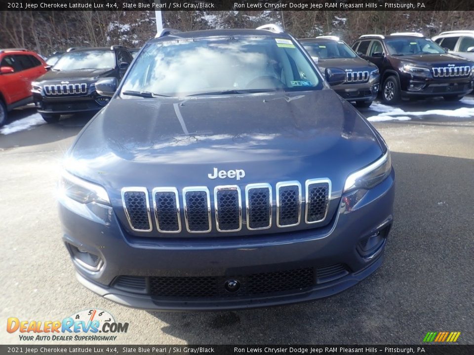 2021 Jeep Cherokee Latitude Lux 4x4 Slate Blue Pearl / Ski Gray/Black Photo #2