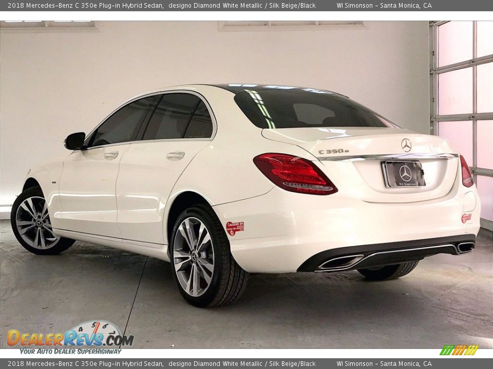 2018 Mercedes-Benz C 350e Plug-in Hybrid Sedan designo Diamond White Metallic / Silk Beige/Black Photo #10