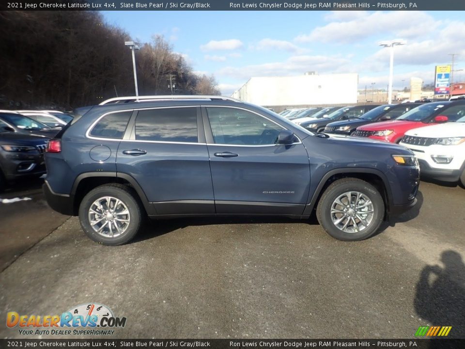 2021 Jeep Cherokee Latitude Lux 4x4 Slate Blue Pearl / Ski Gray/Black Photo #4