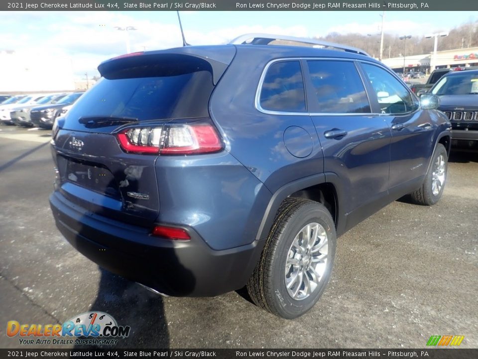 2021 Jeep Cherokee Latitude Lux 4x4 Slate Blue Pearl / Ski Gray/Black Photo #5