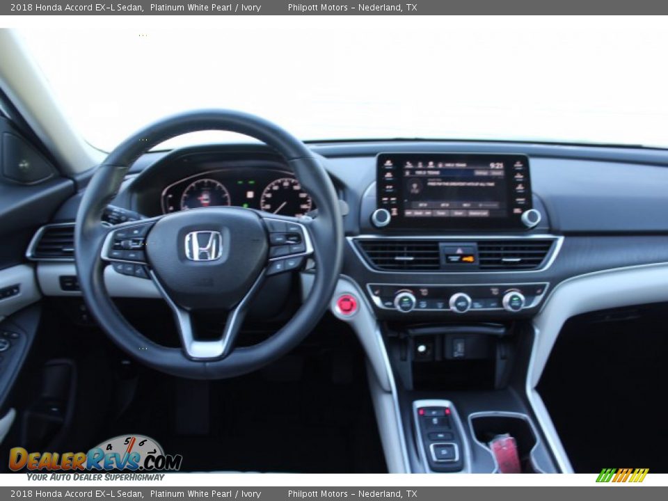 2018 Honda Accord EX-L Sedan Platinum White Pearl / Ivory Photo #23