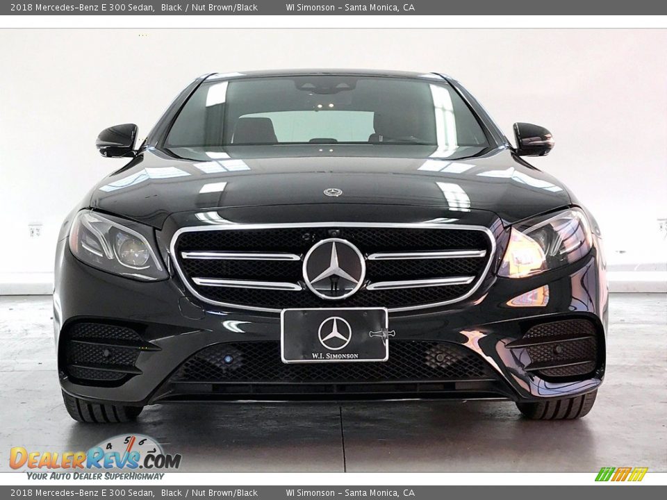 2018 Mercedes-Benz E 300 Sedan Black / Nut Brown/Black Photo #2