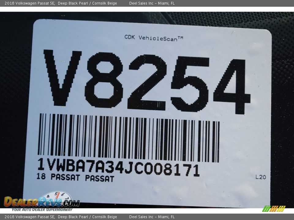 2018 Volkswagen Passat SE Deep Black Pearl / Cornsilk Beige Photo #20