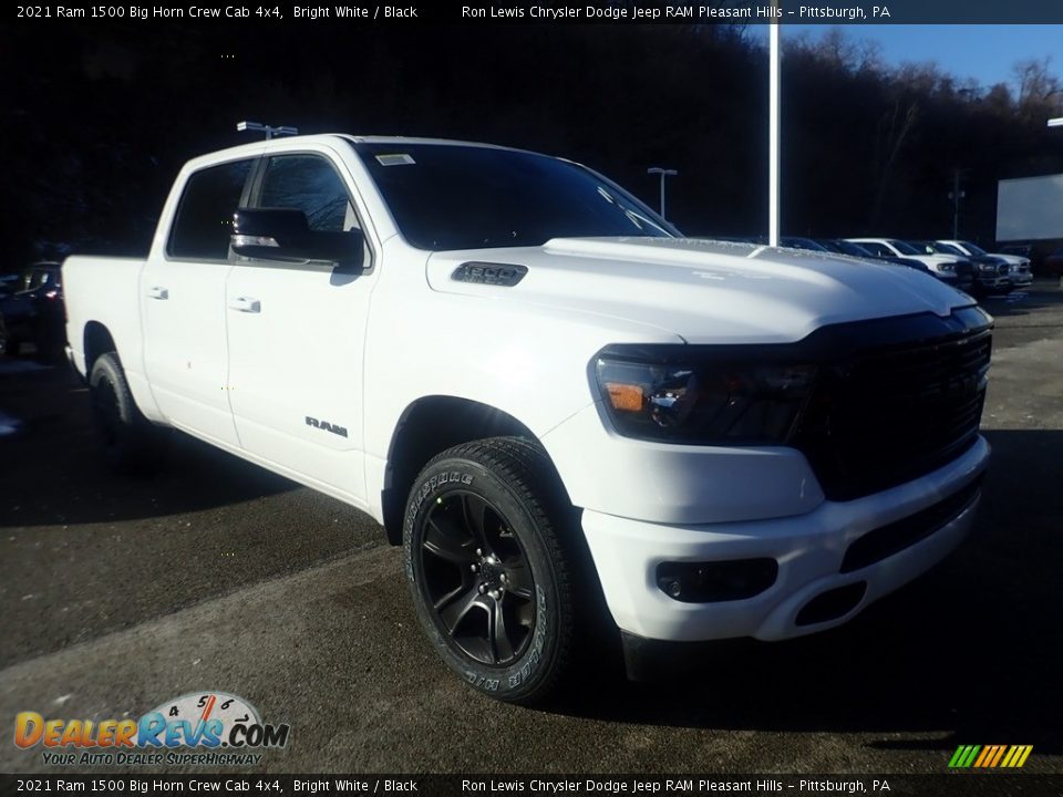 2021 Ram 1500 Big Horn Crew Cab 4x4 Bright White / Black Photo #3