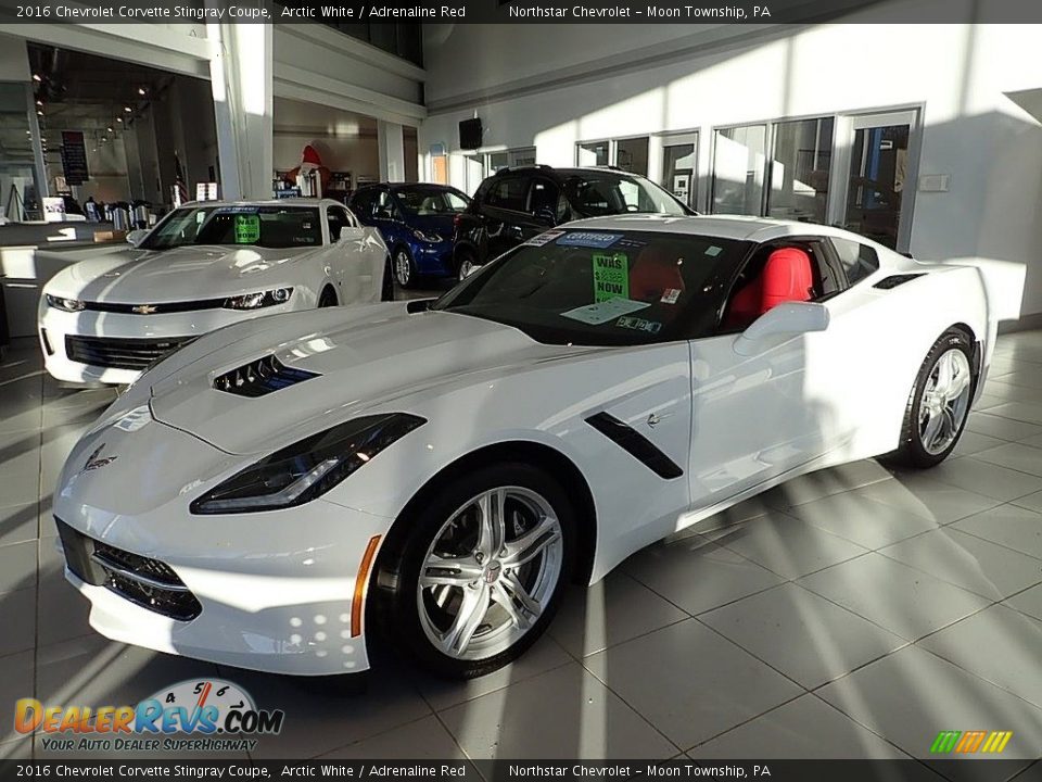 2016 Chevrolet Corvette Stingray Coupe Arctic White / Adrenaline Red Photo #1