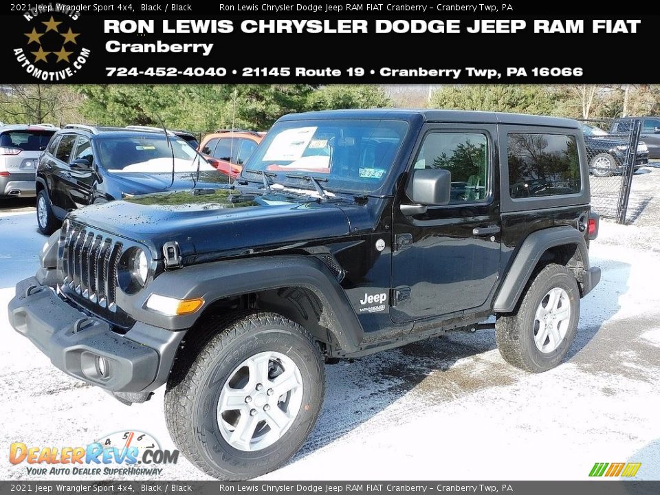 2021 Jeep Wrangler Sport 4x4 Black / Black Photo #1