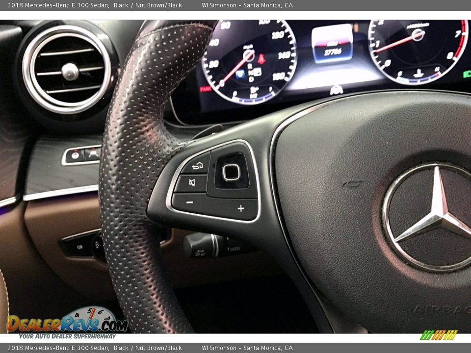 2018 Mercedes-Benz E 300 Sedan Black / Nut Brown/Black Photo #21