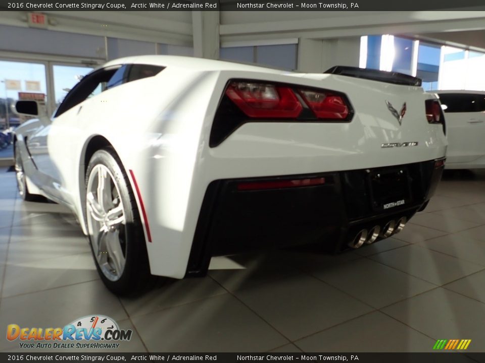 2016 Chevrolet Corvette Stingray Coupe Arctic White / Adrenaline Red Photo #6