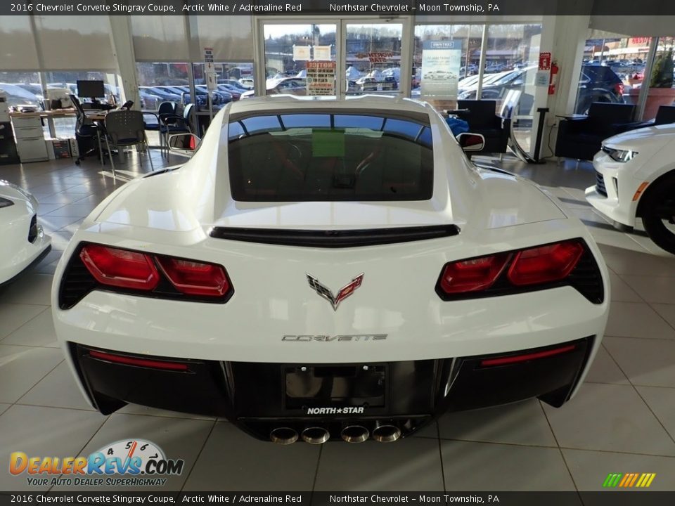 2016 Chevrolet Corvette Stingray Coupe Arctic White / Adrenaline Red Photo #7