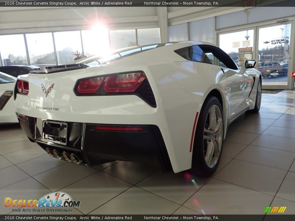 2016 Chevrolet Corvette Stingray Coupe Arctic White / Adrenaline Red Photo #9