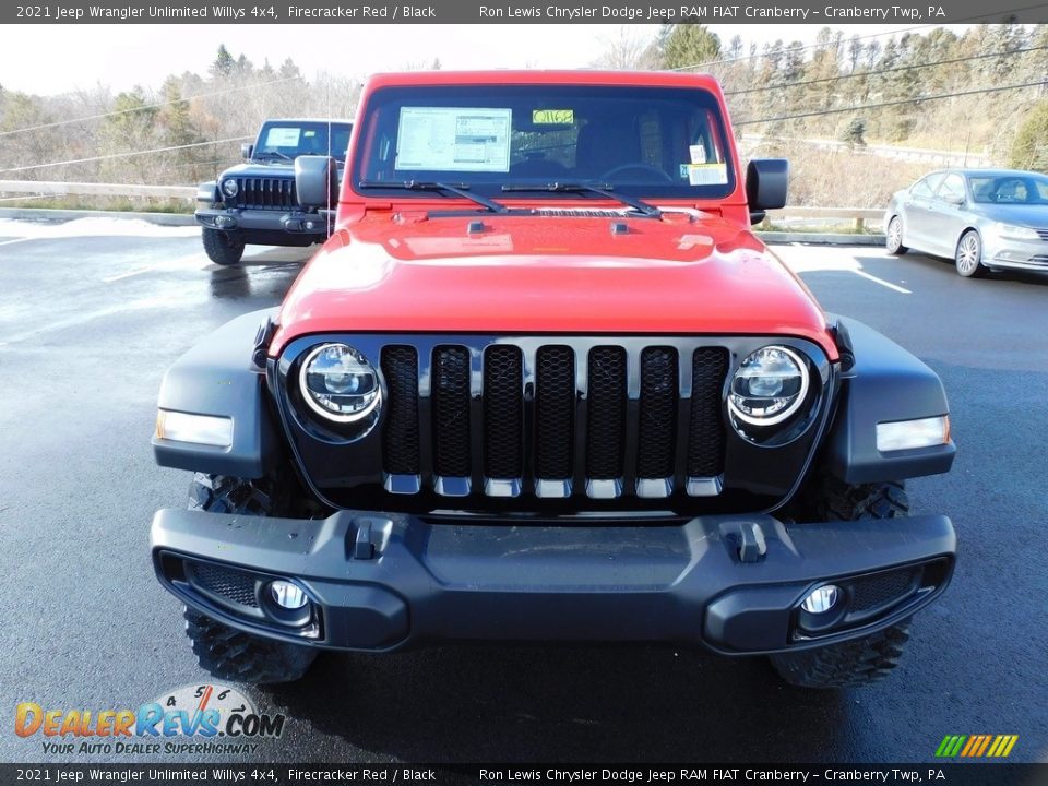 2021 Jeep Wrangler Unlimited Willys 4x4 Firecracker Red / Black Photo #2