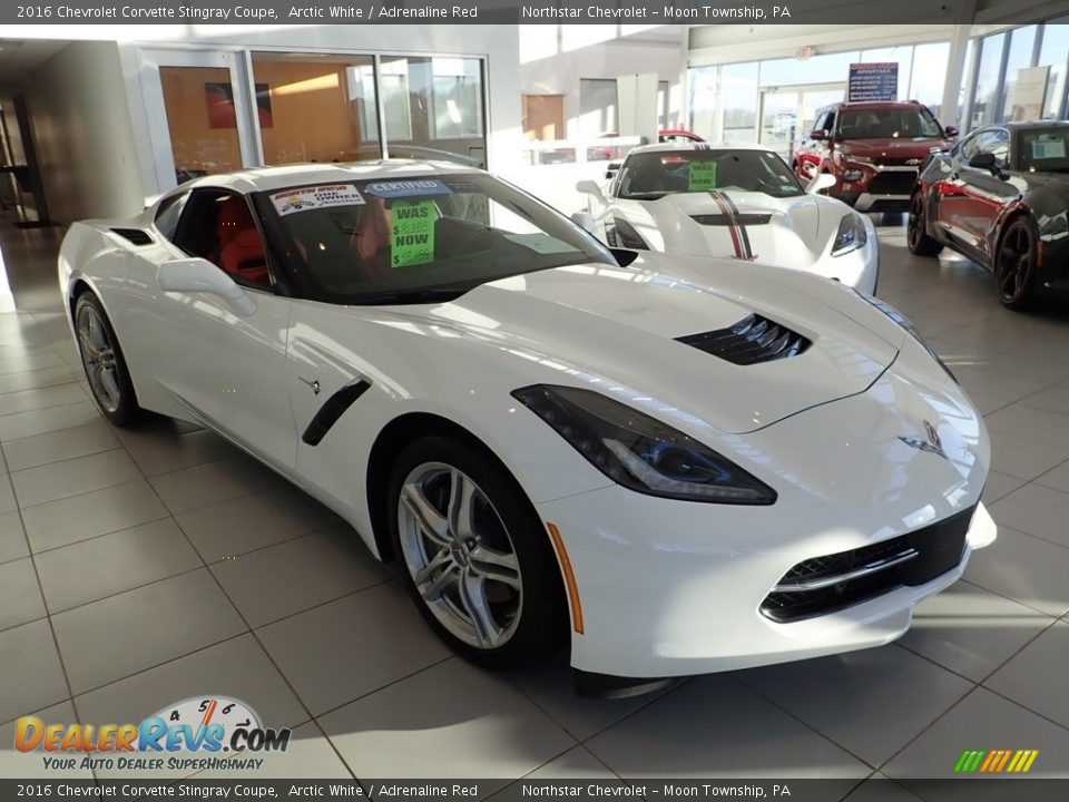 2016 Chevrolet Corvette Stingray Coupe Arctic White / Adrenaline Red Photo #13