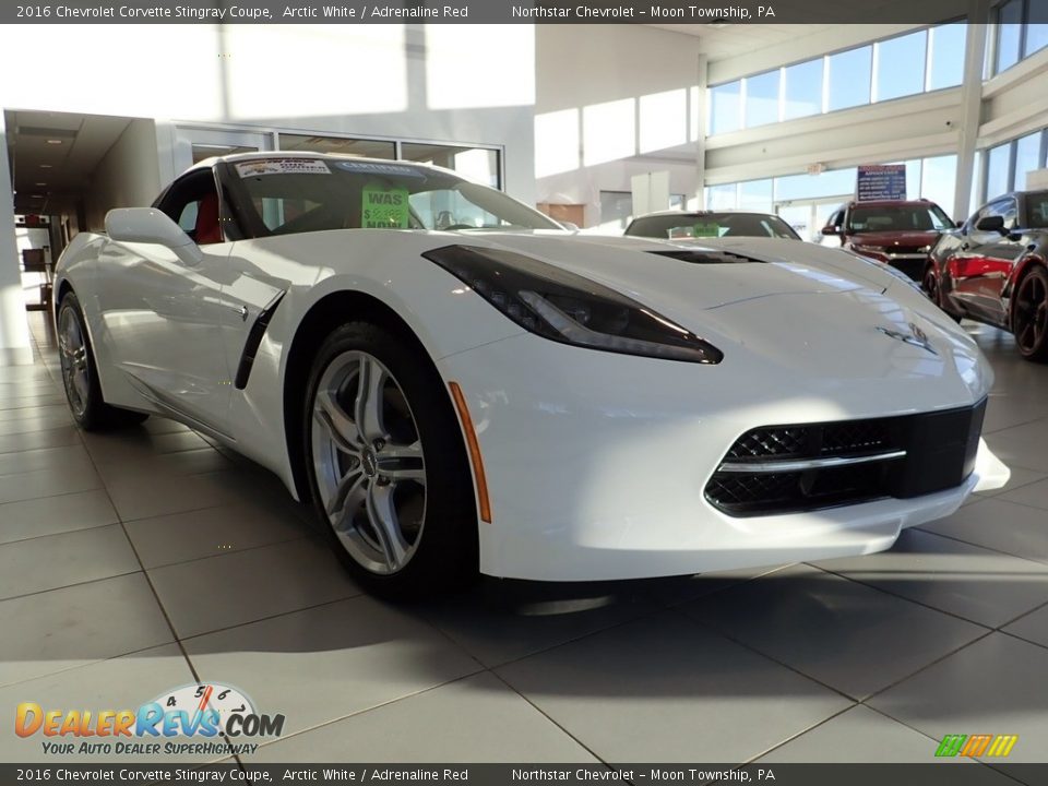 2016 Chevrolet Corvette Stingray Coupe Arctic White / Adrenaline Red Photo #14