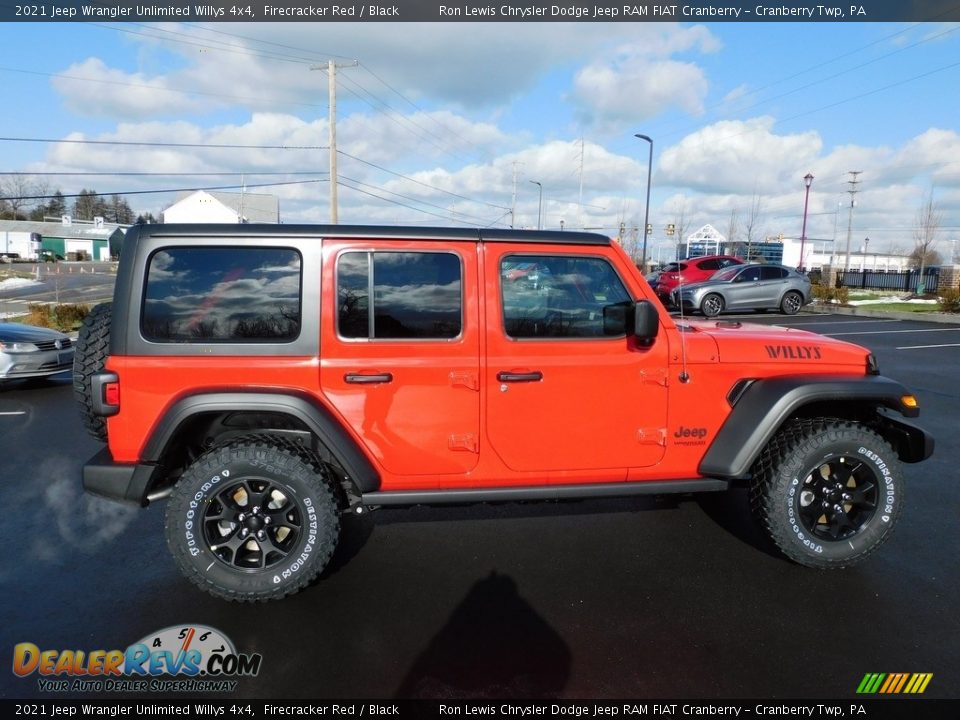 2021 Jeep Wrangler Unlimited Willys 4x4 Firecracker Red / Black Photo #4
