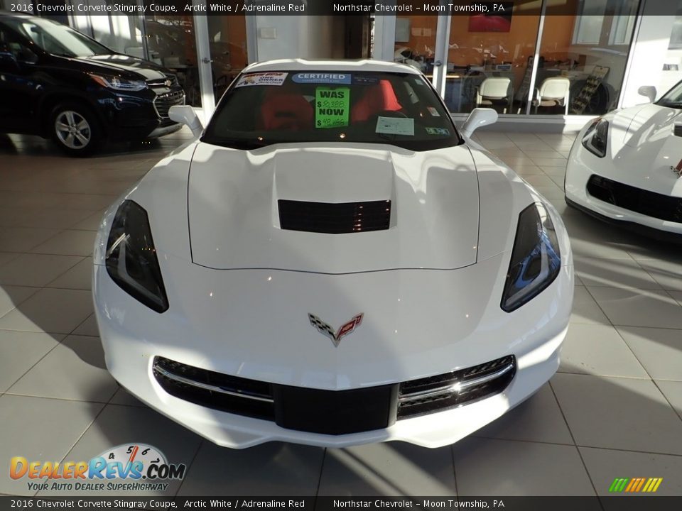 2016 Chevrolet Corvette Stingray Coupe Arctic White / Adrenaline Red Photo #15