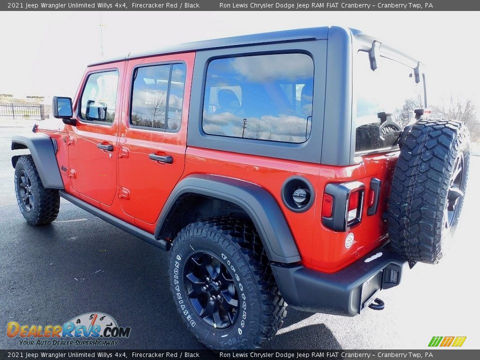 2021 Jeep Wrangler Unlimited Willys 4x4 Firecracker Red / Black Photo #8