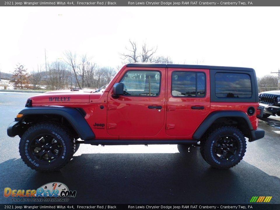 2021 Jeep Wrangler Unlimited Willys 4x4 Firecracker Red / Black Photo #9