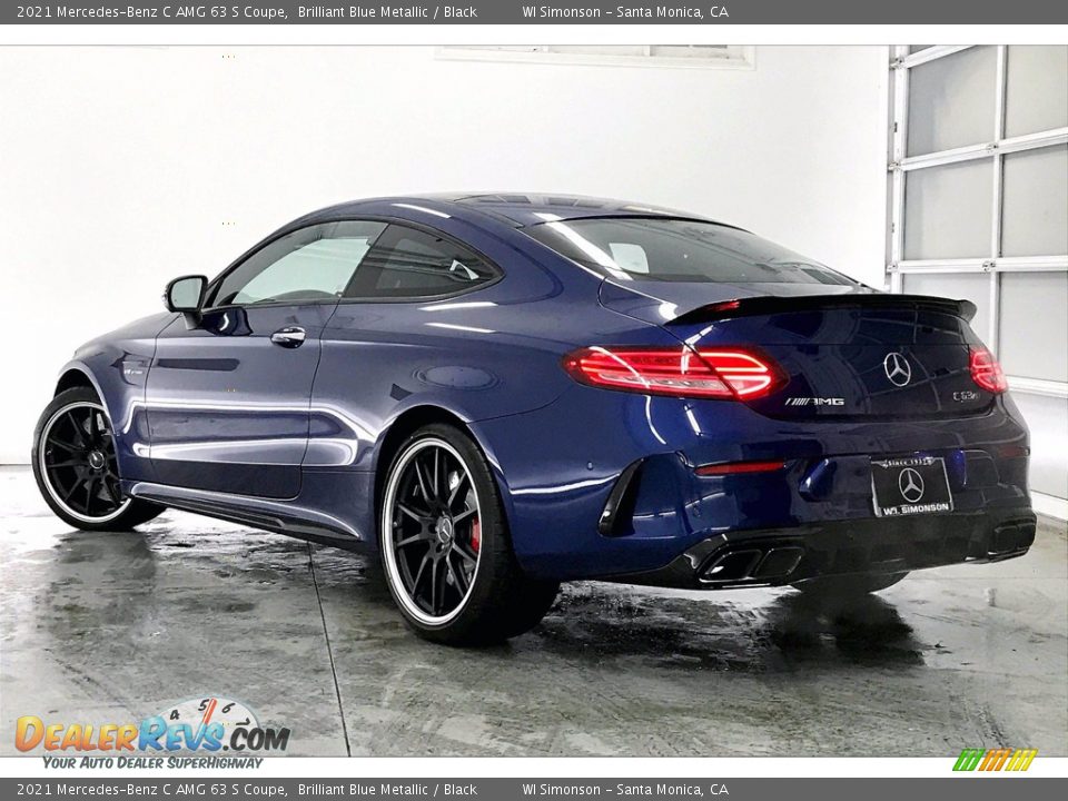 2021 Mercedes-Benz C AMG 63 S Coupe Brilliant Blue Metallic / Black Photo #2