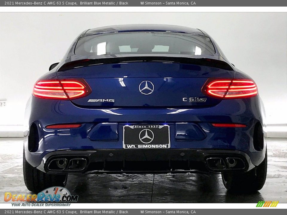 2021 Mercedes-Benz C AMG 63 S Coupe Brilliant Blue Metallic / Black Photo #3