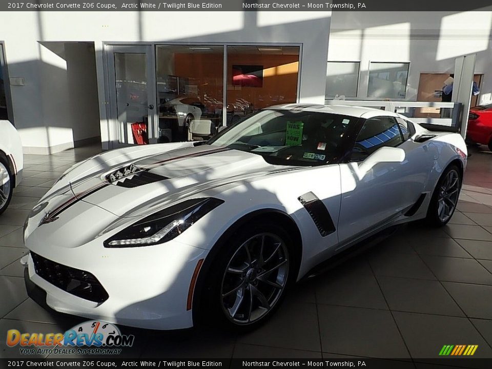 2017 Chevrolet Corvette Z06 Coupe Arctic White / Twilight Blue Edition Photo #1