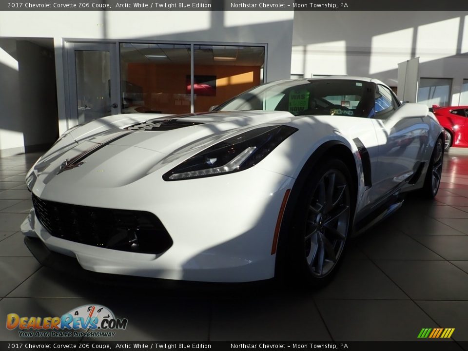 2017 Chevrolet Corvette Z06 Coupe Arctic White / Twilight Blue Edition Photo #2