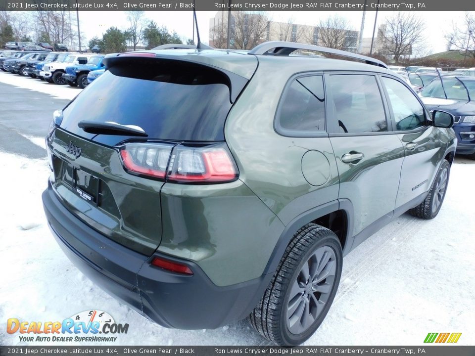 2021 Jeep Cherokee Latitude Lux 4x4 Olive Green Pearl / Black Photo #5