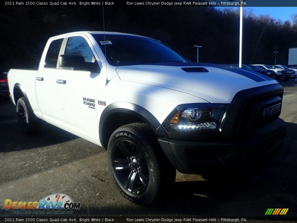 2021 Ram 1500 Classic Quad Cab 4x4 Bright White / Black Photo #3