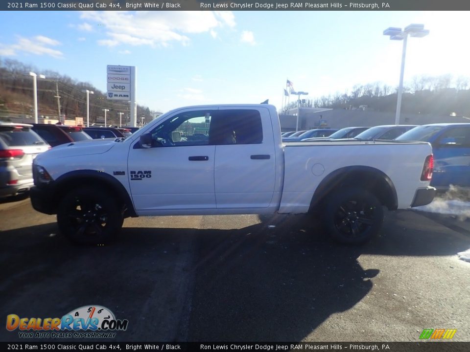 2021 Ram 1500 Classic Quad Cab 4x4 Bright White / Black Photo #6