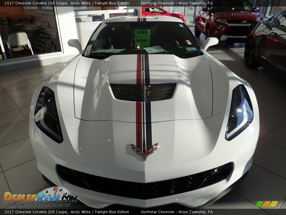 2017 Chevrolet Corvette Z06 Coupe Arctic White / Twilight Blue Edition Photo #14